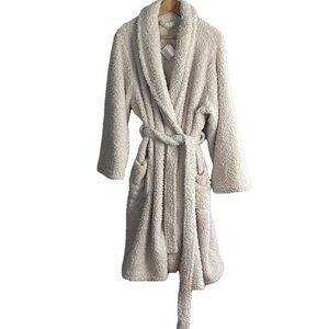 NEW Ulta Beauty Light Pink Plush Fuzzy Robe 1X/2X Pockets Belt Soft Cozy Lounge